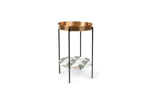 Table d'appoint en aluminium doré Marbelicious