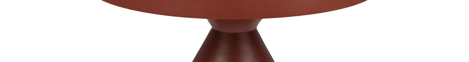 Mise en avant matière Table d'appoint en aluminium rouge Marsala Floss