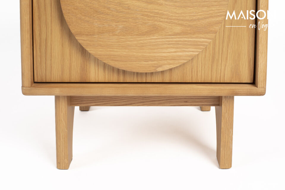 Table d'appoint en bois beige Groove - 9