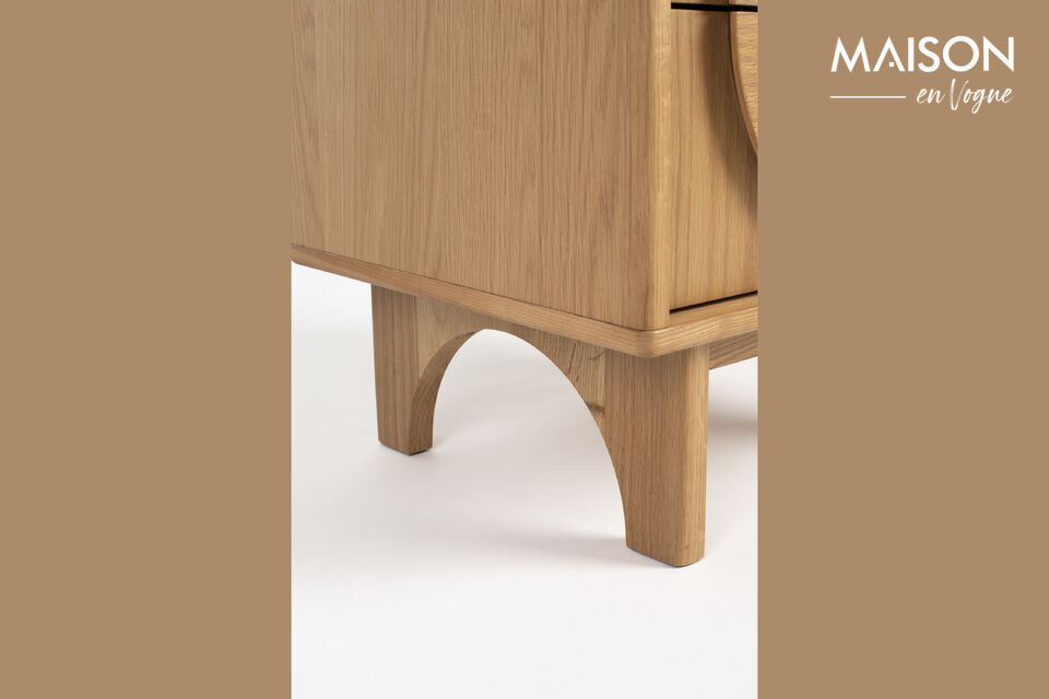Table d'appoint en bois beige Groove - 10
