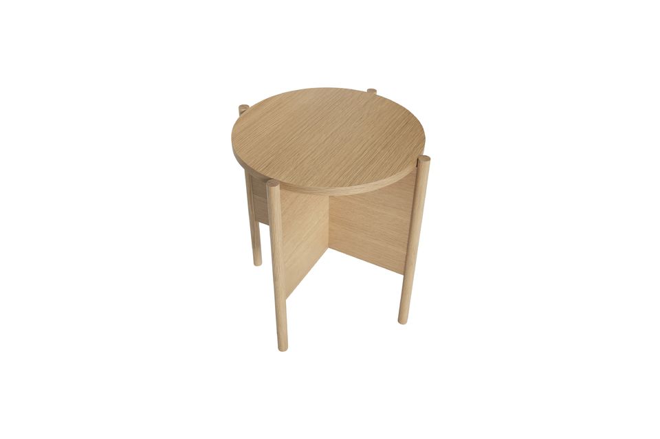 Table d'appoint en bois beige Heritage - 5