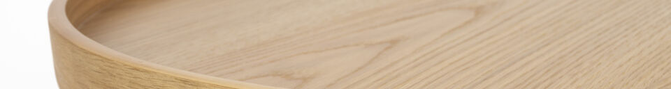 Mise en avant matière Table d'appoint en bois brun Yuri