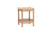 Miniature Table d'appoint en bois de chêne beige Trava 1