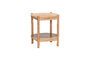 Miniature Table d'appoint en bois de chêne beige Trava Détouré