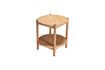 Miniature Table d'appoint en bois de chêne beige Trava 5