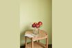 Miniature Table d'appoint en bois de chêne beige Trava 3