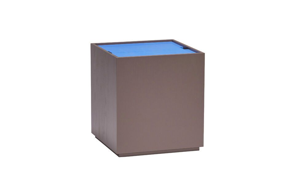 Table d'appoint en bois de frêne marron et bleu Vault Hübsch