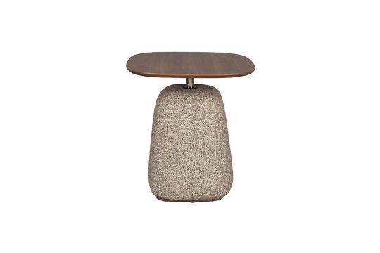 Table d'appoint en bois et tissu marron Shelly Détouré