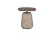 Miniature Table d'appoint en bois et tissu marron Shelly 1