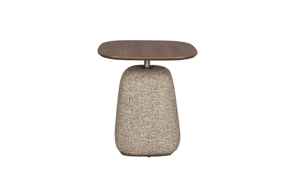 Table d'appoint en bois et tissu marron Shelly DutchBone
