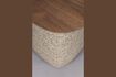 Miniature Table d'appoint en bois et tissu marron Shelly 5