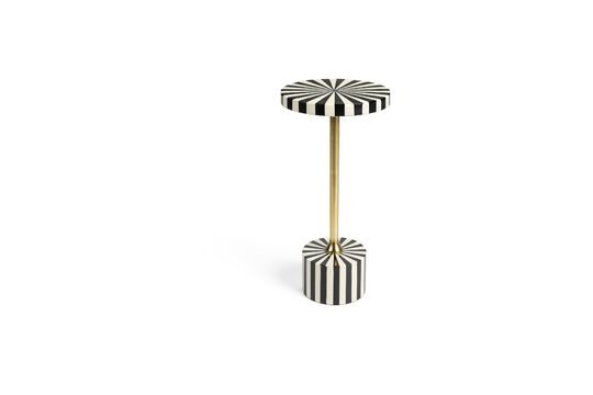 Table d'appoint en bois noir et blanc Lucky Détouré