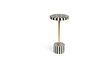 Miniature Table d'appoint en bois noir et blanc Lucky 1