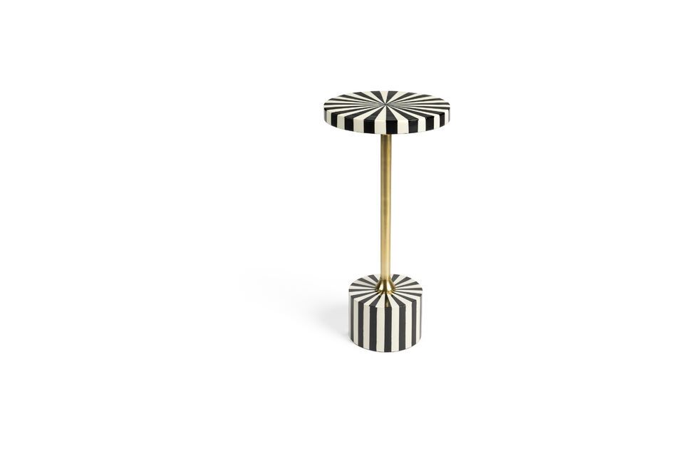 Table d'appoint en bois noir et blanc Lucky Bold Monkey