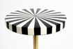 Miniature Table d'appoint en bois noir et blanc Lucky 5