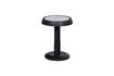 Miniature Table d'appoint en bois noir et marbre gris Nanne  1