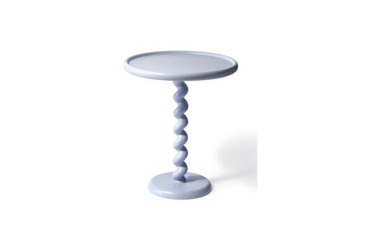 Table d'appoint en fonte d'aluminium bleu clair Twister Détouré