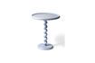 Miniature Table d'appoint en fonte d'aluminium bleu clair Twister 1