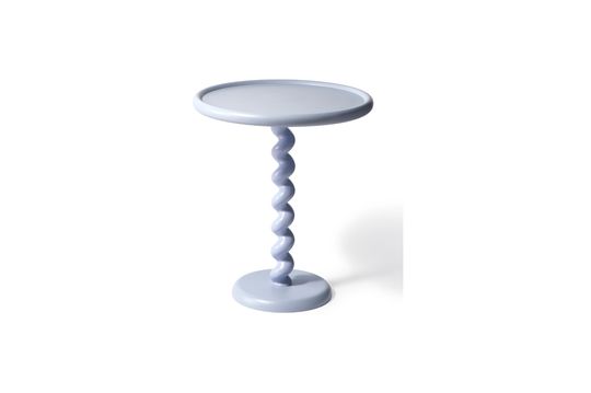 Table d'appoint en fonte d'aluminium bleu clair Twister