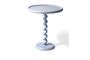 Miniature Table d'appoint en fonte d'aluminium bleu clair Twister Détouré