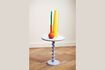 Miniature Table d'appoint en fonte d'aluminium bleu clair Twister 2