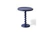 Miniature Table d'appoint en fonte d'aluminium bleu foncé Twister 3
