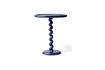 Miniature Table d'appoint en fonte d'aluminium bleu foncé Twister 1