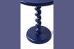 Miniature Table d'appoint en fonte d'aluminium bleu foncé Twister 4