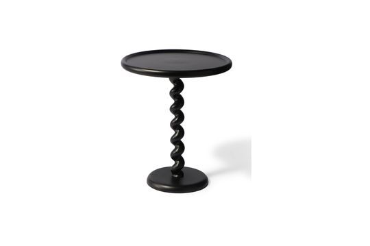 Table d'appoint en fonte d'aluminium noir Twister