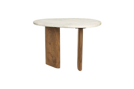 Table d'appoint en marbre beige Tanda