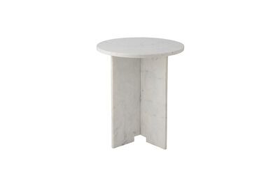 Table d'appoint en marbre blanc Jasmia