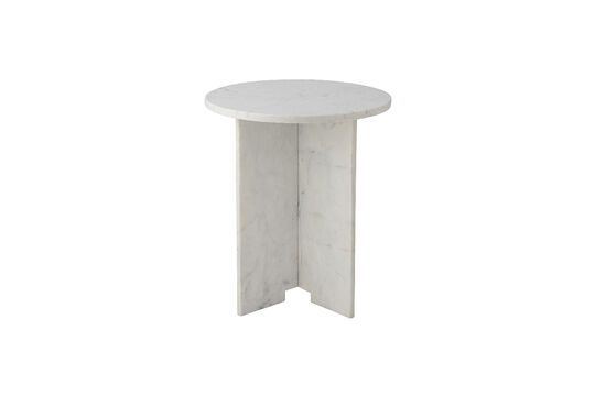 Table d'appoint en marbre blanc Jasmia