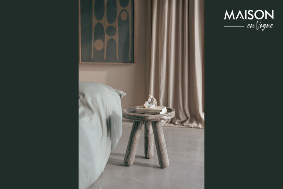 Table d'appoint en marbre brun Cosmopolitan Zuiver