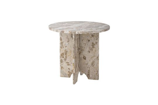 Table d'appoint en marbre marron Jasmia