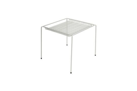 Table d'appoint en métal gris clair String Détouré