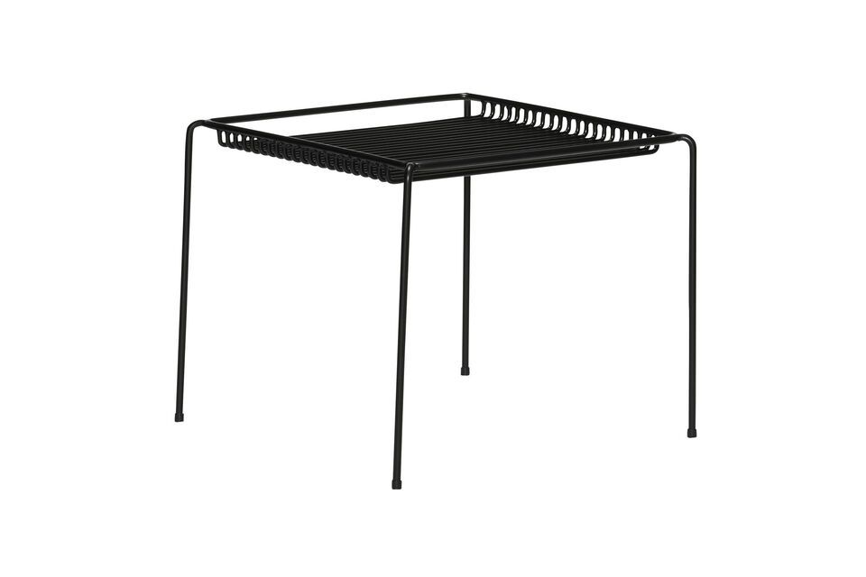 La table d\'appoint String en métal noir est une addition élégante et pratique pour tout espace