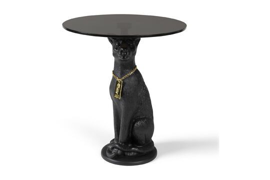 Table d'appoint en résine noir Panther Détouré