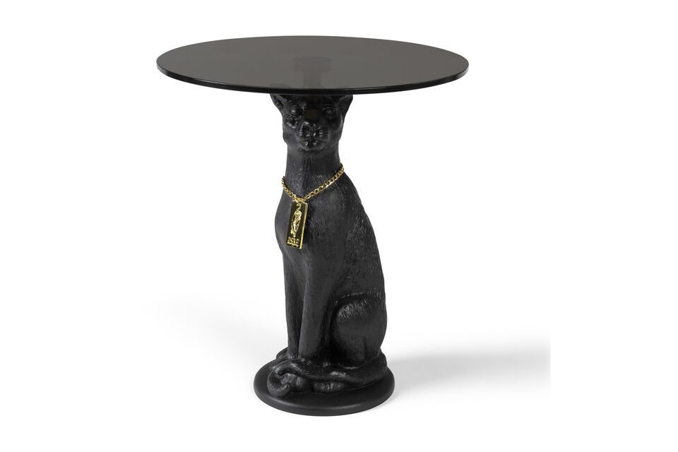 Table d'appoint en résine noir Panther Bold Monkey