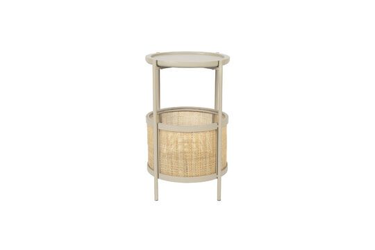 Table d'appoint en rotin beige Makoto