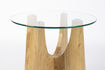 Miniature Table d'appoint en verre beige Kobe 15