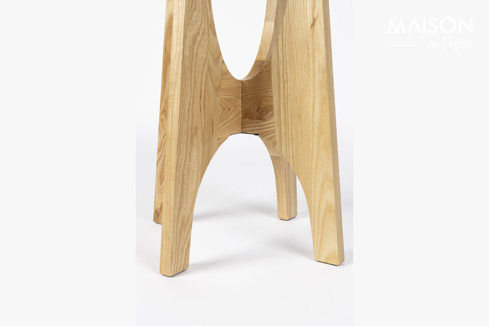 Table d'appoint en verre beige Kobe - 11