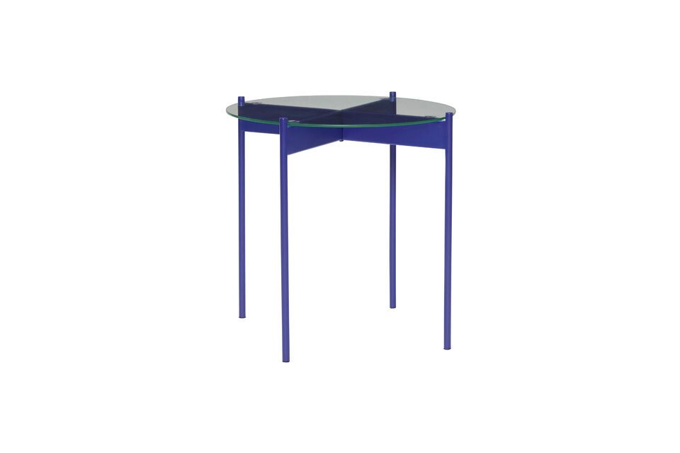 Table d'appoint en verre bleu Beam Hübsch