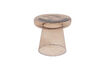 Miniature Table d'appoint en verre brun Loma 1