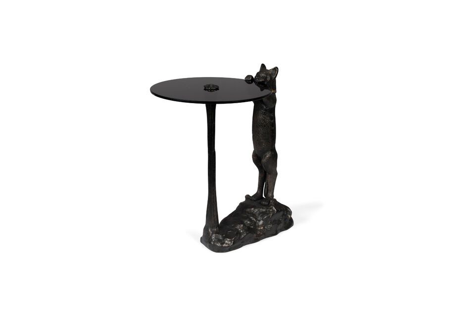 Table d'appoint en verre noir Cute Cate Bold Monkey