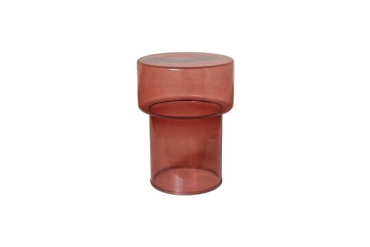 Table d'appoint en verre rouge Néo