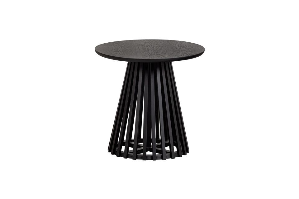 Table d'appoint haute en bois noir Slats Vtwonen