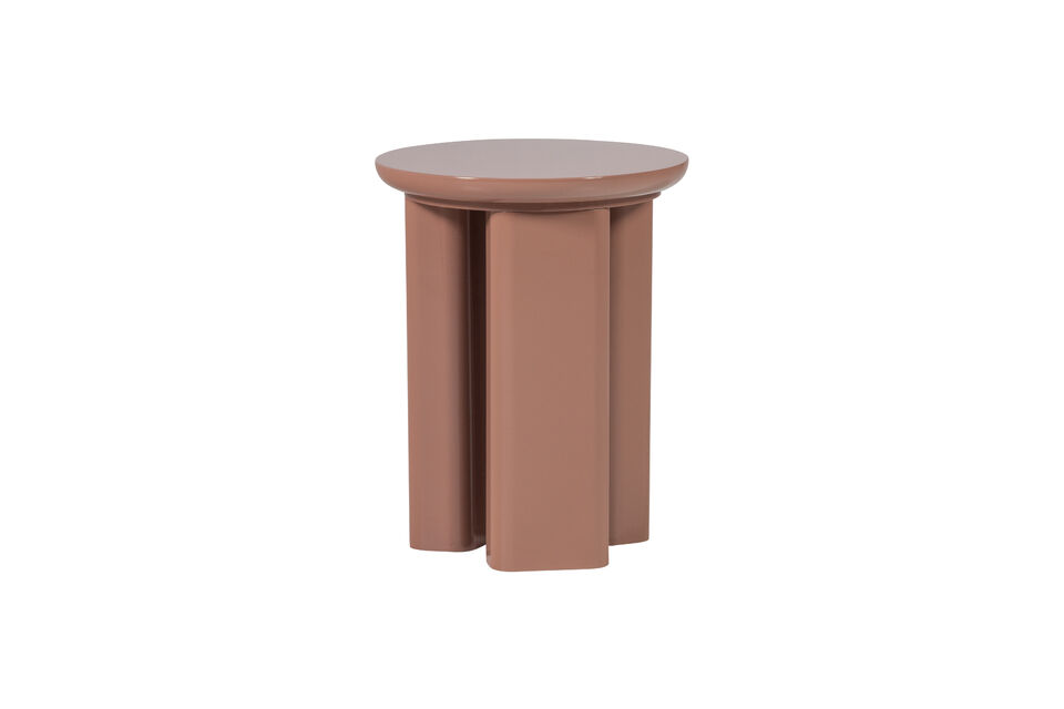 Table d'appoint MDF brillant vieux rose ORIVO Woood