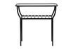 Miniature Table d'appoint noire Chic en fer et verre 2