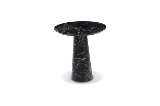 Table d'appoint noire Disc Détouré