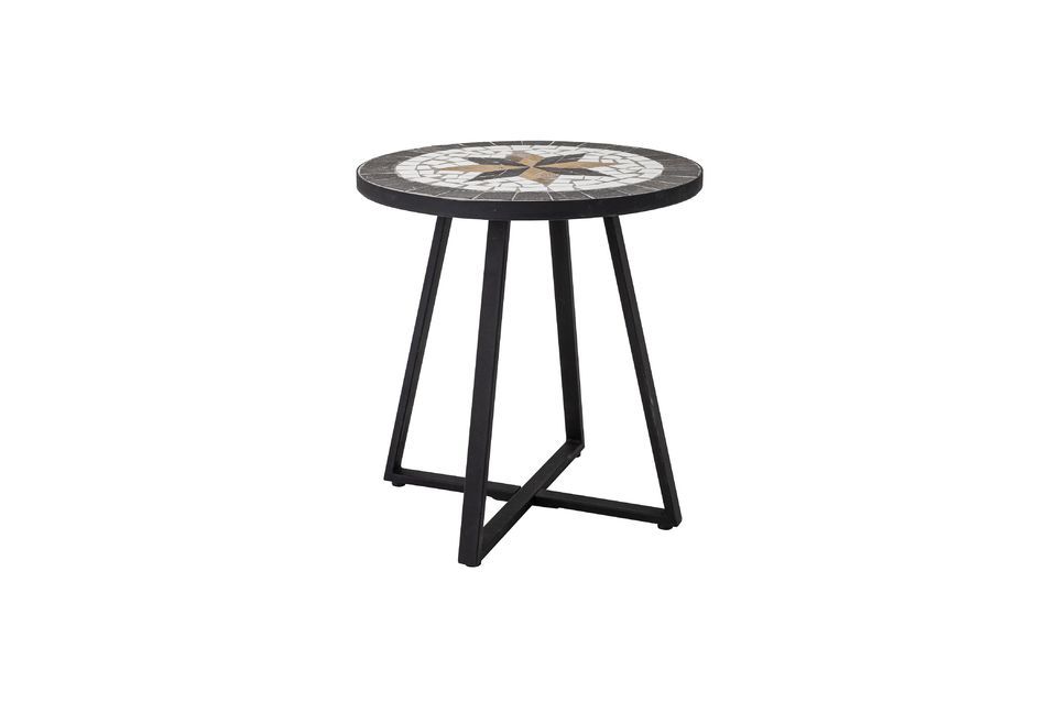 Table d'appoint noire en pierre Inaz Bloomingville